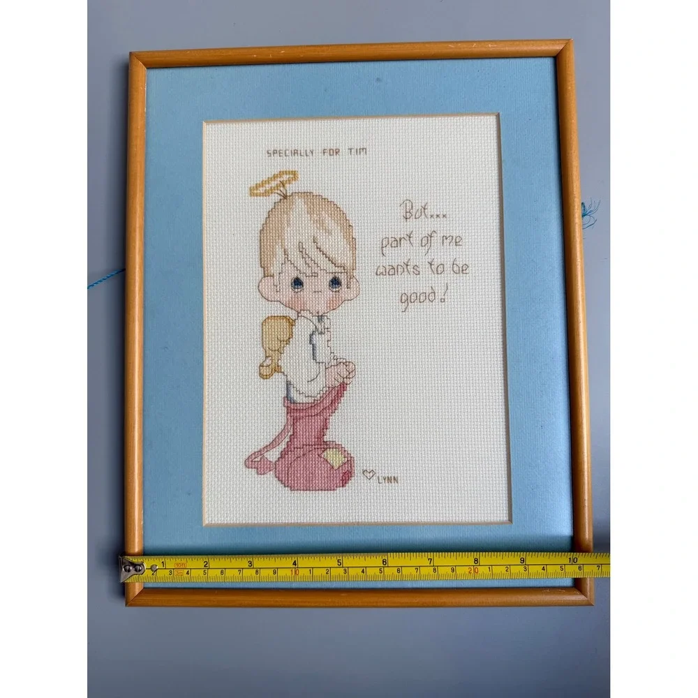 Vintage Precious Moments Style Angel Cross Stitch 